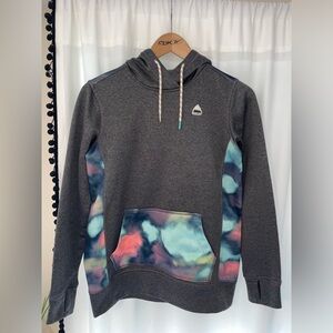 Burton quartz sweater hoodie women’s XS gray tie dye phantom aura sweatshirt